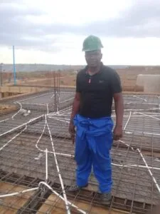 Electrical conduits on a construction site